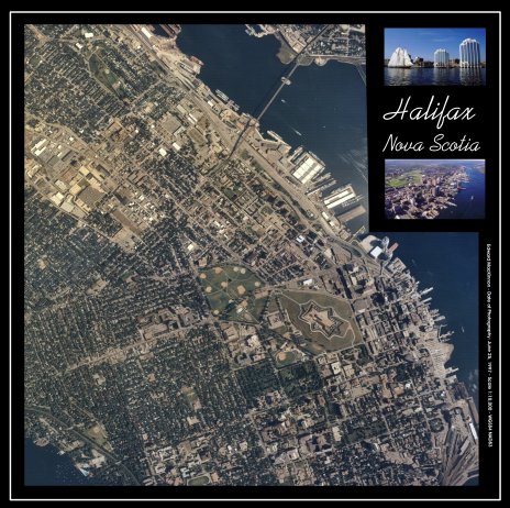 Seamless aerial photograph mosaic of Halifax, Nova Scotia