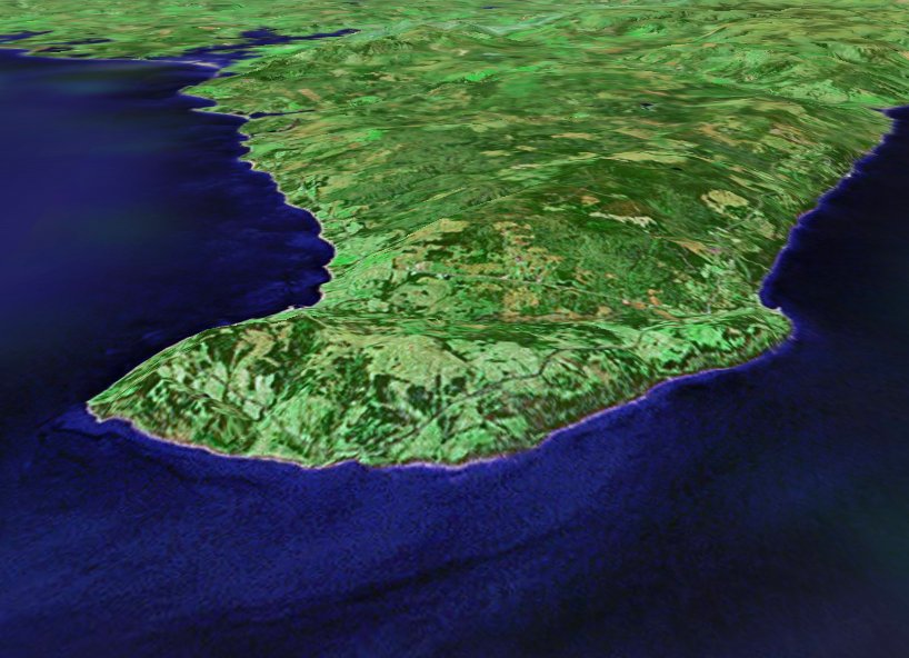 3D perspective view of Cape George, Nova Scotia
