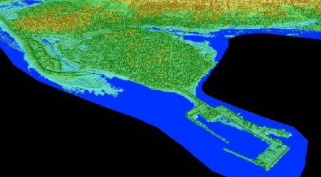 Color Shaded Relief Models of Pointe Du Chene, New Brunswick