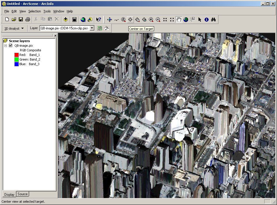 Toronto City Hall 3D LIDAR image made with ESRI Arc Scene