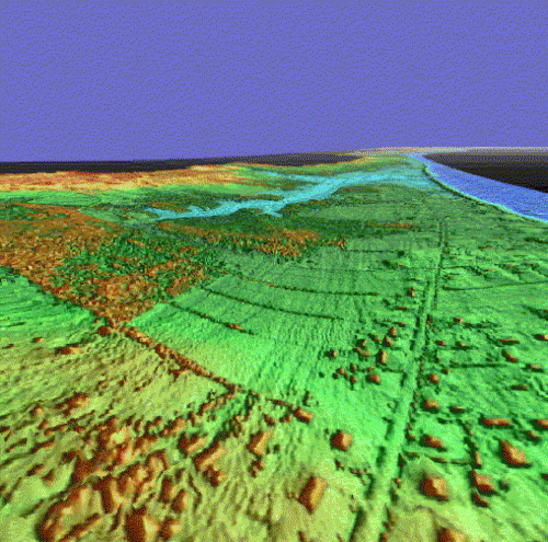 Color Shaded Relief Models of Cap Pele, New Brunswick