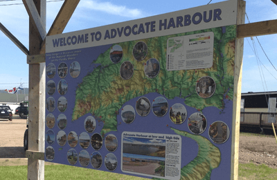 Advocate Harbour Color Shaded Relief Map