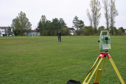 Leica Total Station - Surveying from a Known Point 