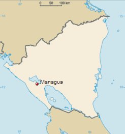 map of Nicaragua
