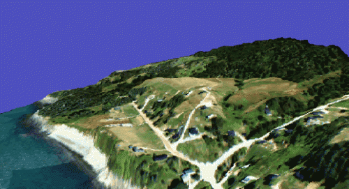 3-D perspective view model of Port Lorne; Nova Scotia